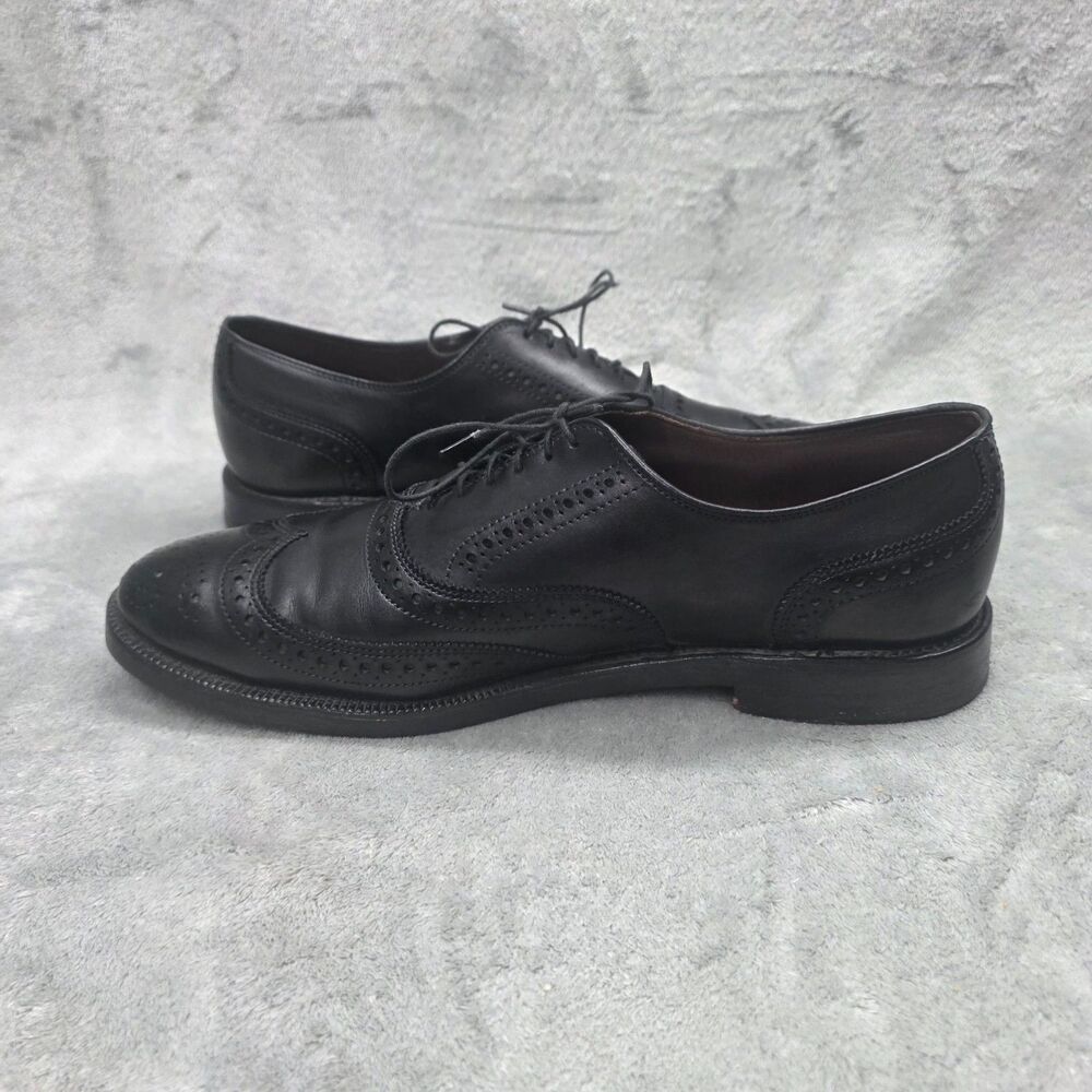 Allen Edmonds Jefferson Men's Black Leather Wingtip Oxford Shoes Size 10.5D